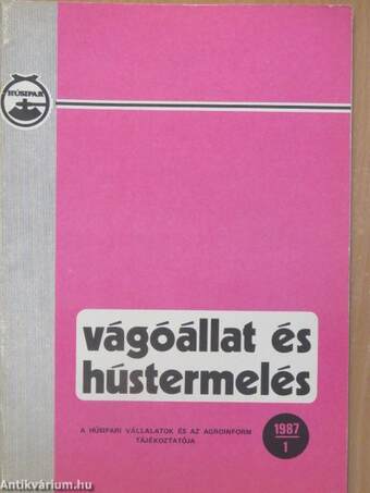 Vágóállat és hústermelés 1987. január-december