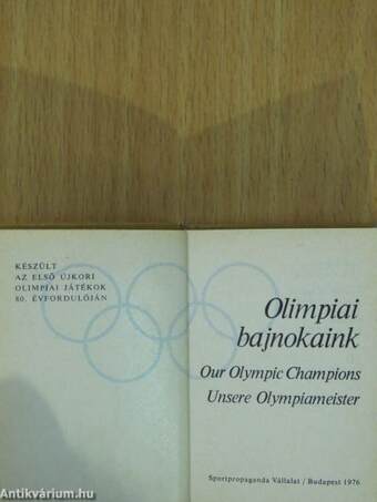 Olimpiai bajnokaink (minikönyv) (számozott)