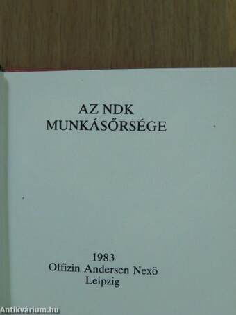 Az NDK munkásőrsége (minikönyv)