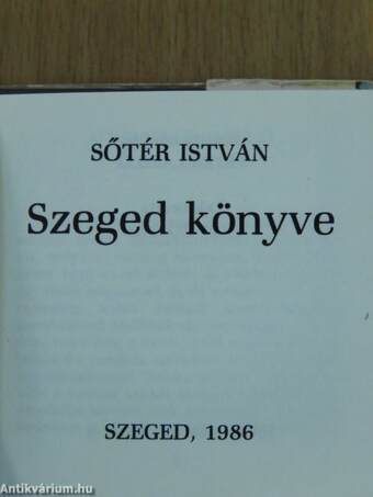 Szeged könyve (minikönyv)