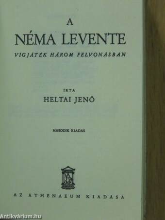 A néma Levente (minikönyv) (számozott)