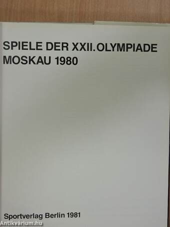 Spiele der XXII. Olympiade Moskau 1980