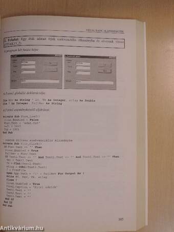 Programozási feladatok és algoritmusok Visual Basic rendszerben