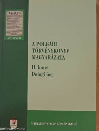 A polgári törvénykönyv magyarázata II.