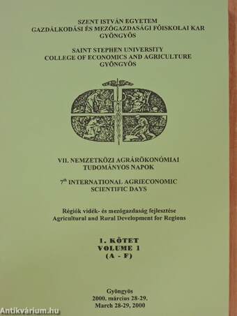 VII. Nemzetközi Agrárökonómiai Tudományos Napok 1-4.