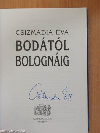 Bodától Bolognáig (aláírt példány)