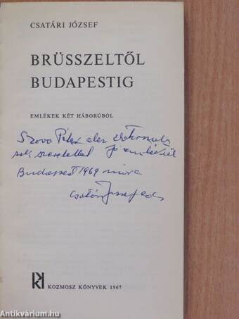 Brüsszeltől Budapestig (dedikált példány)