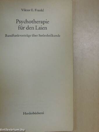 Psychotherapie für den Laien