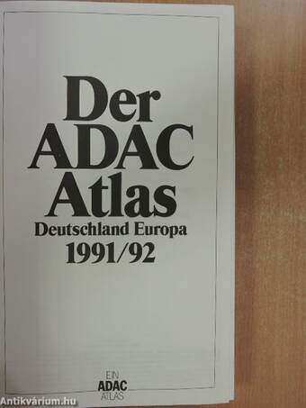 Der ADAC Atlas Deutschland Europa 1991/92