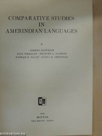 Comparative Studies in Amerindian Languages