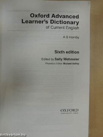 Oxford Advanced Learner's Dictionary of Current English - CD-vel