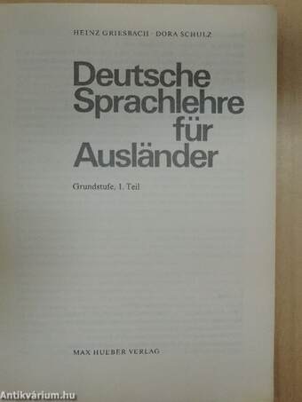 Deutsche Sprachlehre für Ausländer 1.