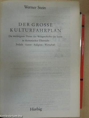 Der grosse Kulturfahrplan