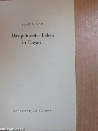 Das politische Leben in Ungarn