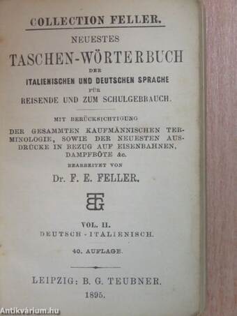 Neuestes Taschen-Wörterbuch II.