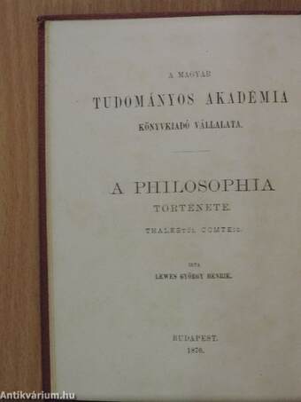 A philosophia története I-II.