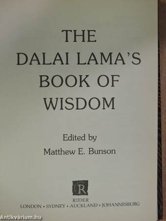 The Dalai Lama's Book of Wisdom