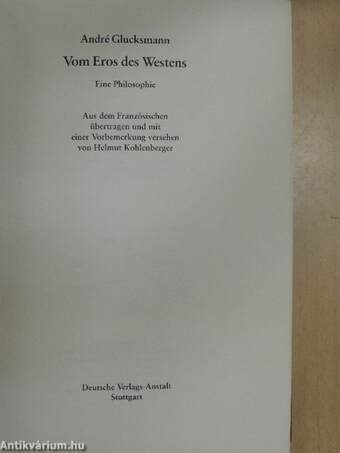 Vom Eros des Westens