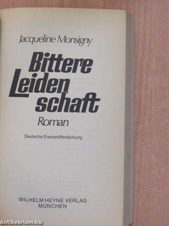 Bittere Leidenschaft