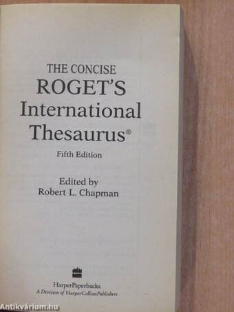 The Concise Roget's International Thesaurus