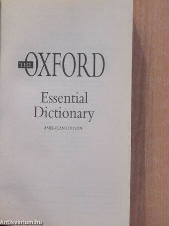 The Oxford Essential Dictionary