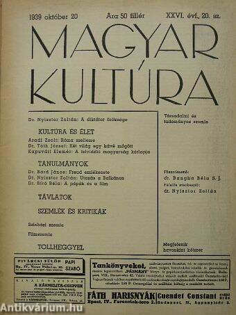 Magyar Kultúra 1939. október 20.