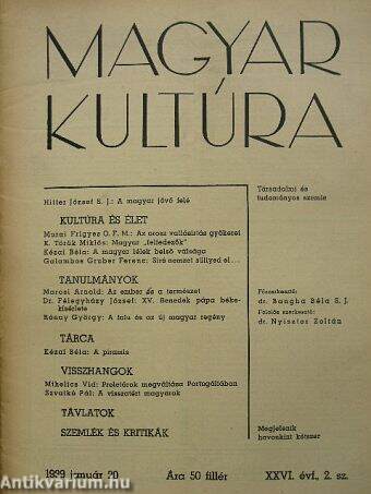 Magyar Kultúra 1939. január 20.