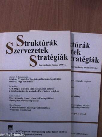 Struktúrák, Szervezetek, Stratégiák 1995/1-4.