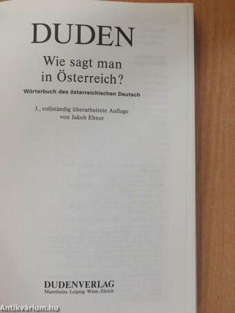 Wie sagt man in Österreich?