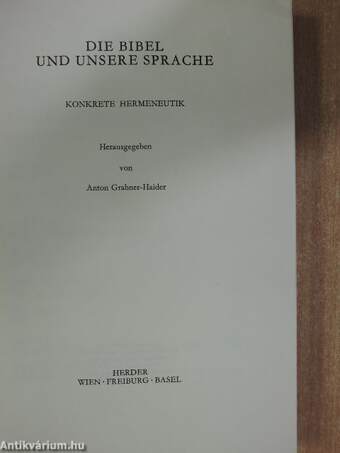 Die Bibel und unsere Sprache