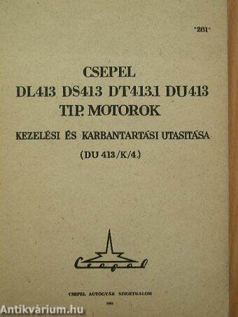 Csepel DL413 DS413 DT413.1 DU413 Tip. motorok