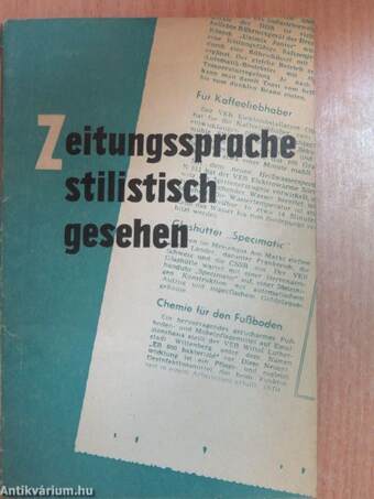 Zeitungssprache stilistisch gesehen