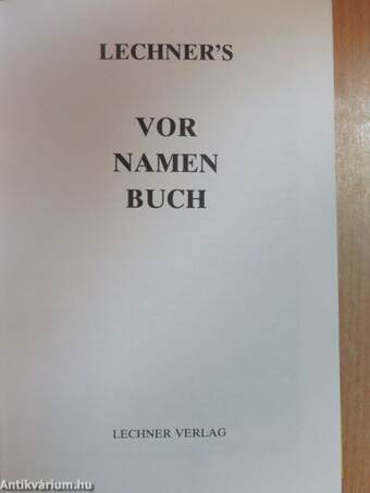 Lechner's Vornamenbuch