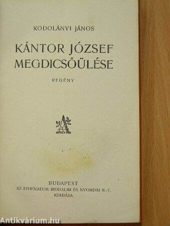 Kántor József megdicsőülése