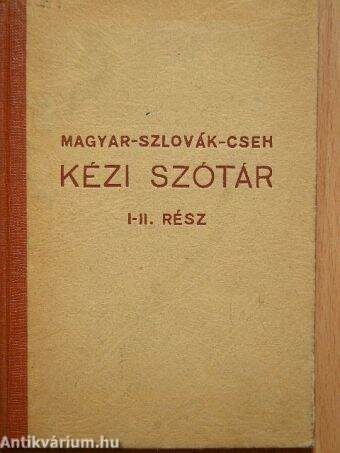 Magyar-szlovák-cseh/szlovák-cseh-magyar kézi szótár