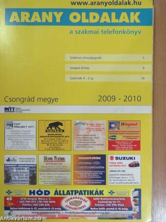 Telefonkönyv - Csongrád megye 2009-2010/Arany oldalak - Csongrád megye 2009-2010