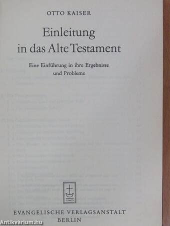 Einleitung in das Alte Testament