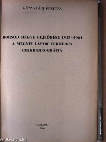 Borsod megye fejlődése 1945-1964