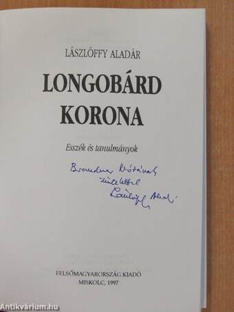 Longobárd korona (dedikált példány)