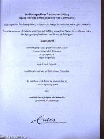 Stage-dependent functions of GATA-3 in lymphocyte lineage determination and in type-2 immunity/Stadium-specifieke functies van GATA-3 tijdens lymfoide differentiatie en type-2 immuniteit