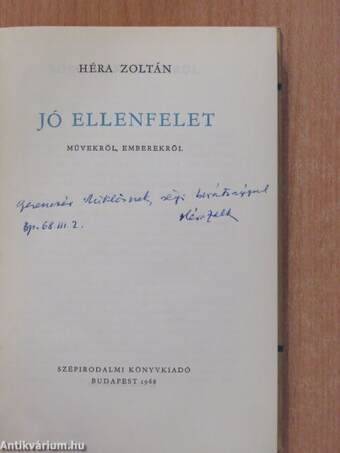 Jó ellenfelet (dedikált példány)