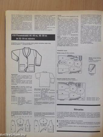 Burda Moda Moletteknek 1991. ősz