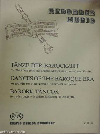 Barokk táncok furulyára (vagy más dallamhangszerre) és zongorára