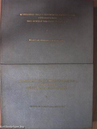 Az országos távlati tudományos kutatási terv főfeladatainak 1965-ig szóló tematikai programja I-II.