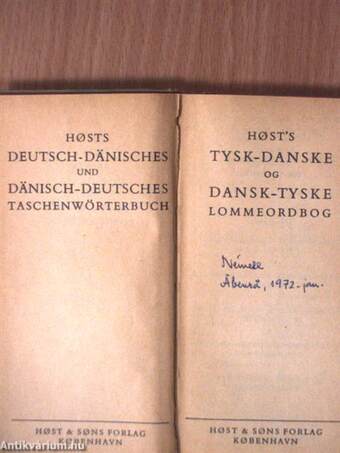 Host's Tysk-Danske og Dansk-Tyske Lommeordbog/Hosts Deutsch-Dänisches und Dänisch-Deutsches Taschenwörterbuch