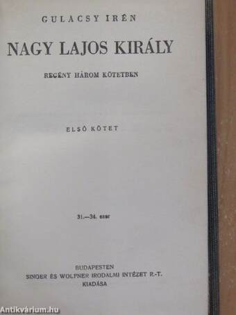 Nagy Lajos király I-III.