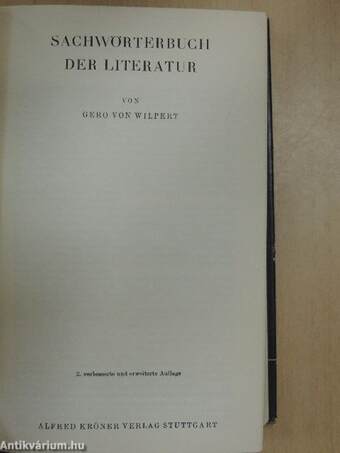 Sachwörterbuch der Literatur