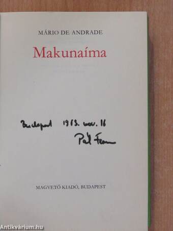 Makunaíma (aláírt példány)