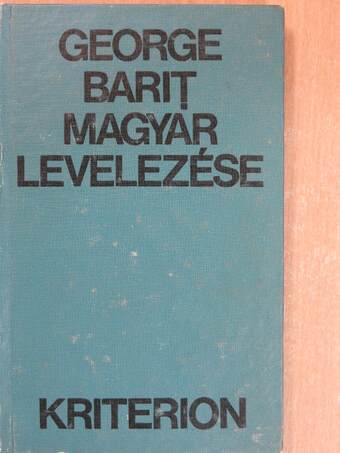 George Barit magyar levelezése