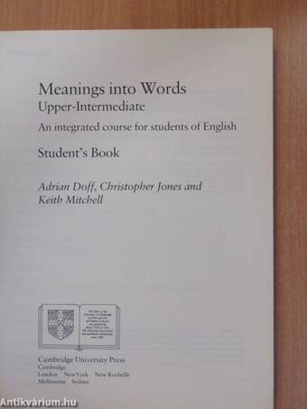 Meanings into Words - Upper-Intermediate - Student's Book